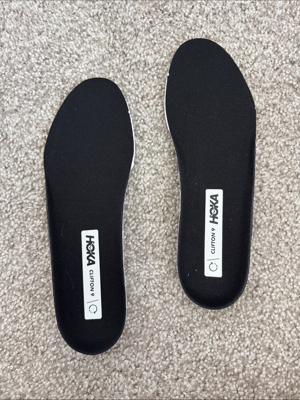 Hoka Women’s Black Replacement Insoles (Clifton 9)
